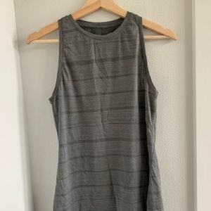 Icebreaker high neck merino striped tank top